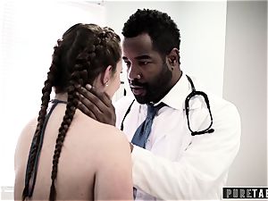 Maddy O'Reilly Exploited into bbc ass-fuck at Doctors exam